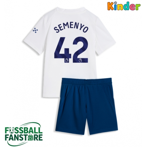 Manchester City Antoine Semenyo #42 Replik 3rd trikot Kinder 2026-27 Kurzarm (+ Kurze Hosen)
